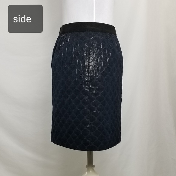 LOFT Faux Snakeskin w Pocket skirt large 12 - Picture 3 of 7